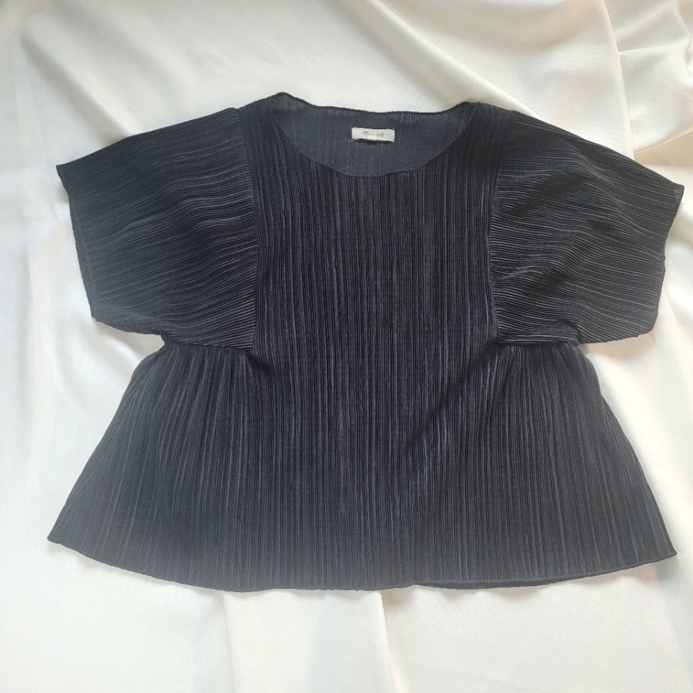 Black Madewell Micropleat Top S Small